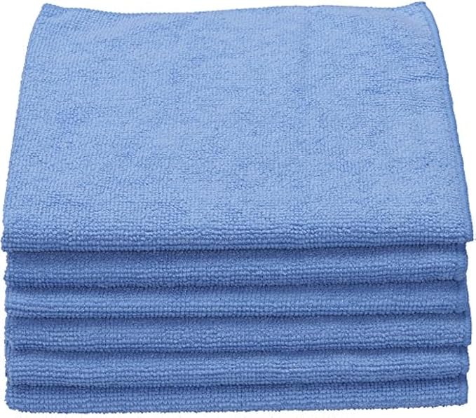 Unger 16” x 16” Microfiber Ultra-Absorbent Cloths, 6 Pack, Trap and Hold Dust and Dirt, All-Purpose Scrubbing Cloths, Household Cleaning Tools, Dusting Supplies