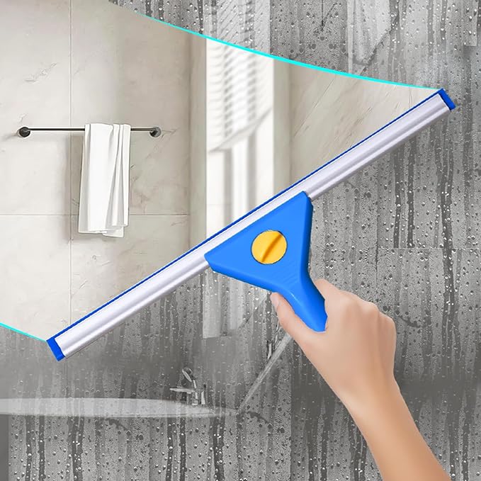 Professional Window Cleaning kit, 2-in-1 Window Squeegee with 122" Extension Poles, Suitable for Indoor & Outdoor Windows, High Glass, High Windows
