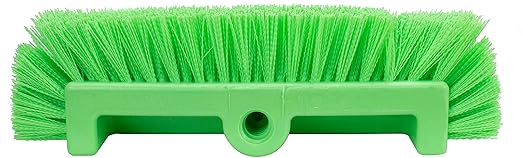 SPARTA Multi-Level Tile Scrub Brush 12" Wide Brush Head, Heavy-Duty Tile Cleaning Brush with End Bristles for Commercial Tiles, Tubs and Floor, Plastic, 12 Inches, Lime