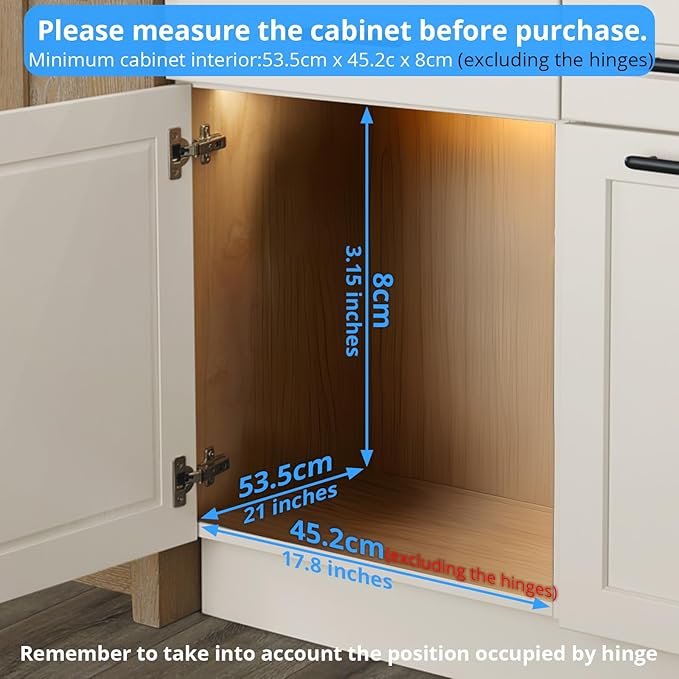 Pull Out Cabinet Organizer, 17.8" W x 21" D
