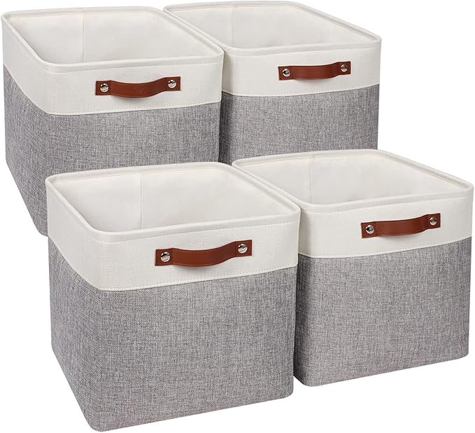 13x13x13 Cube Storage Bins with Hard Bottom