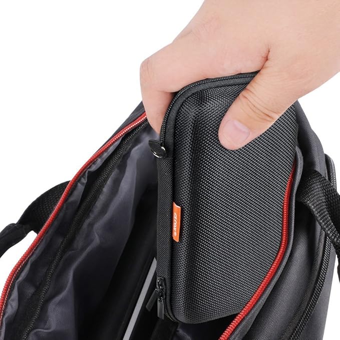 Portable Protection Hard EVA Case for External Battery,Cell Phone,GPS,Hard Drive,USB Charging Cable,Carrying Bag Mesh Inner Pocket,Zipper Enclosure,Universal Travel Pouch Bag