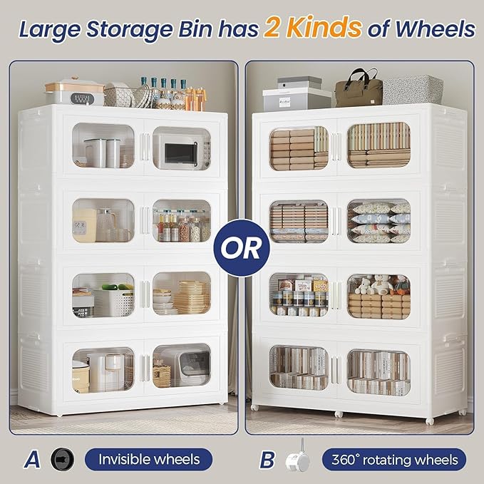 250Gal Exra Large Stackable Storage Bins with Lid