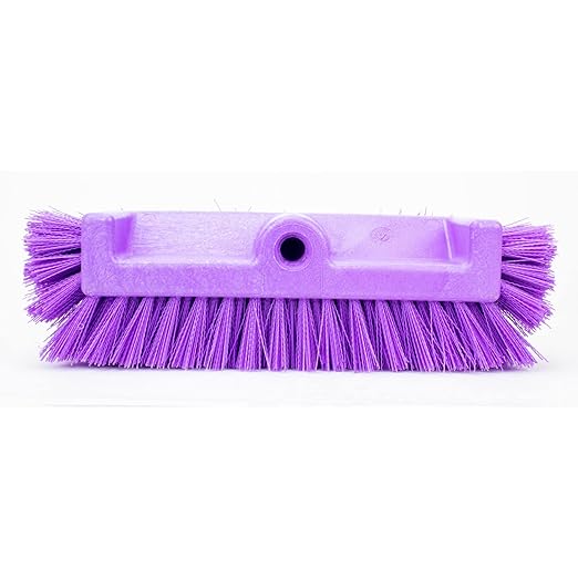 SPARTA Multi-Level Tile Scrub Brush 12" Wide Brush Head, Heavy-Duty Tile Cleaning Brush with End Bristles for Commercial Tiles, Tubs and Floor, Plastic, 12 Inches, Purple, (Pack of 12)