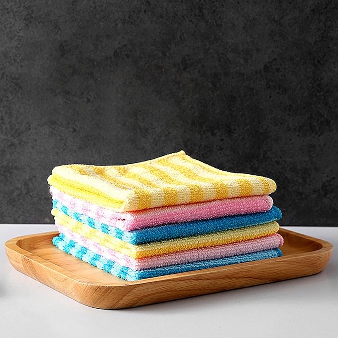 Microfiber Cleaning Cloth,5PK,11.8"x11.8",Highly Absorbent Ultra Soft Kitchen Towels,Reusable Lint-Free Streak-Free Cleaning Towels,Cleaning Rags for Car Home Kitchen Window