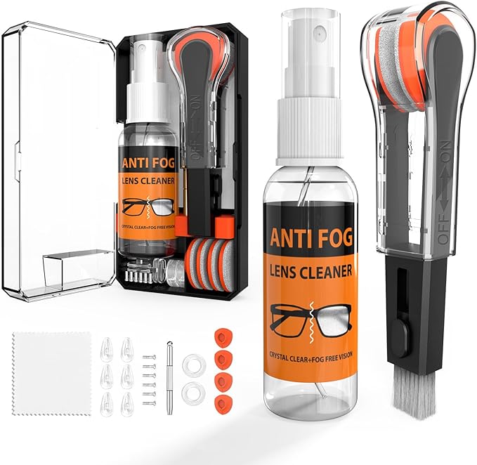 Glasses Cleaner,8 in 1 Glasses Cleaning Kit with 24H Anti Fog Eyeglass Cleaner Spray| Portable Glasses Cleaner Tool|Eye Glass Clean Cloths