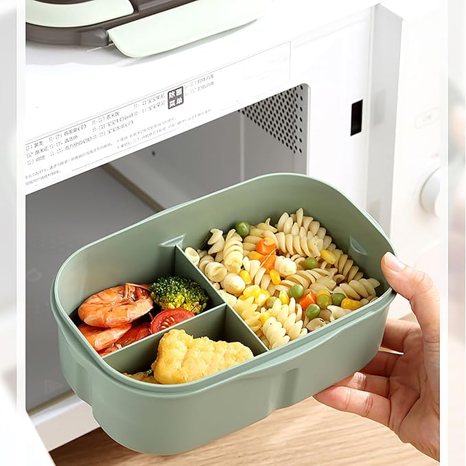 1400ML/47OZ Adult Bento Box, Leak-proof 3 Layers with Handle Portable Lunch Container, Lunch Box for Men and Women, BPA-Free, Microwave/Dishwasher/Freezer Safe, Reusable Snack Container (Pink)