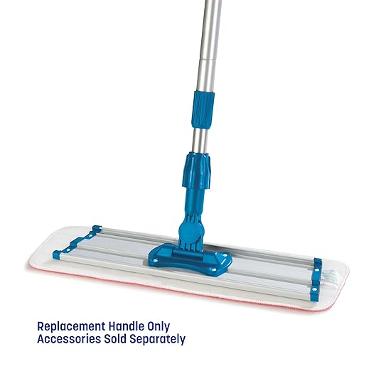 Carlisle FoodService Products Aluminum Mop Handle, Flat Handle for Cleaning, 43 To 70 Inches, Silver, (Pack of 12)