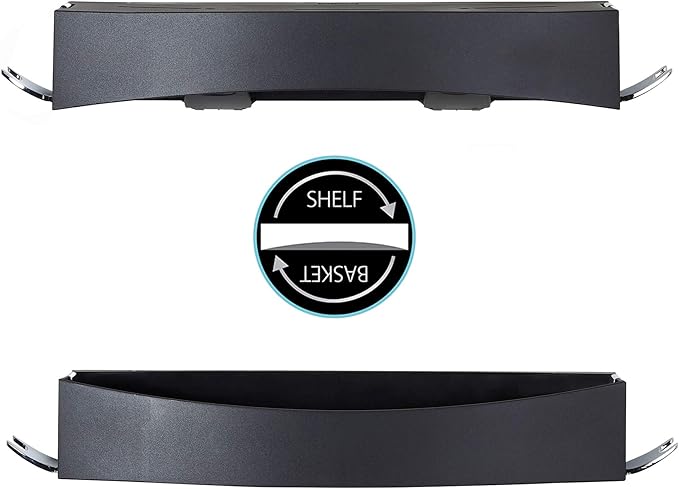 Better Living Products 15384 CLEVER Flip Shower Shelf, Black and Chrome