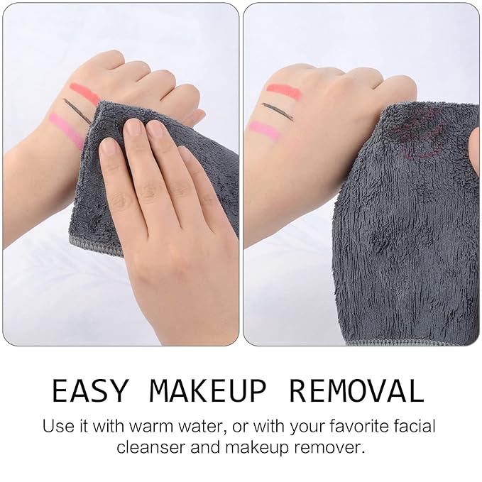 SINLAND Microfiber Facial Cloths Fast Drying Washcloth 12inch x 12inch Absorbent Face Wash Cloth Soft Makeup Remover Cloths