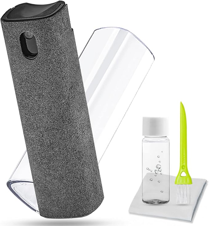 Screen Cleaner Touchscreen Mist Spray, walrfid Cleaning Kit for Electronic Smart Phone TV, Laptop, Tablet, PC, Computer Monitor LCD Flat Screens, Eyeglasses, Compatible with iPhone iPad MacBook Pro