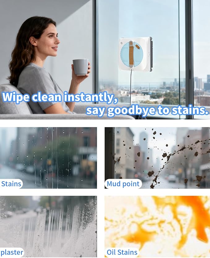Window Cleaner Robot Replacement Cloths (8-Pack) - Sticky, Easy - Install for Spotless Windows - for YW769