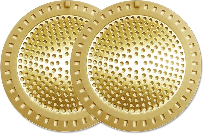 Seatery 2PCS Hair Catcher Shower Drain/Strainer/Cover/Filter/Trap, Bathtub Drain Cover Hair Catcher, Hair Stopper for Bathroom Sink/Floor Drain