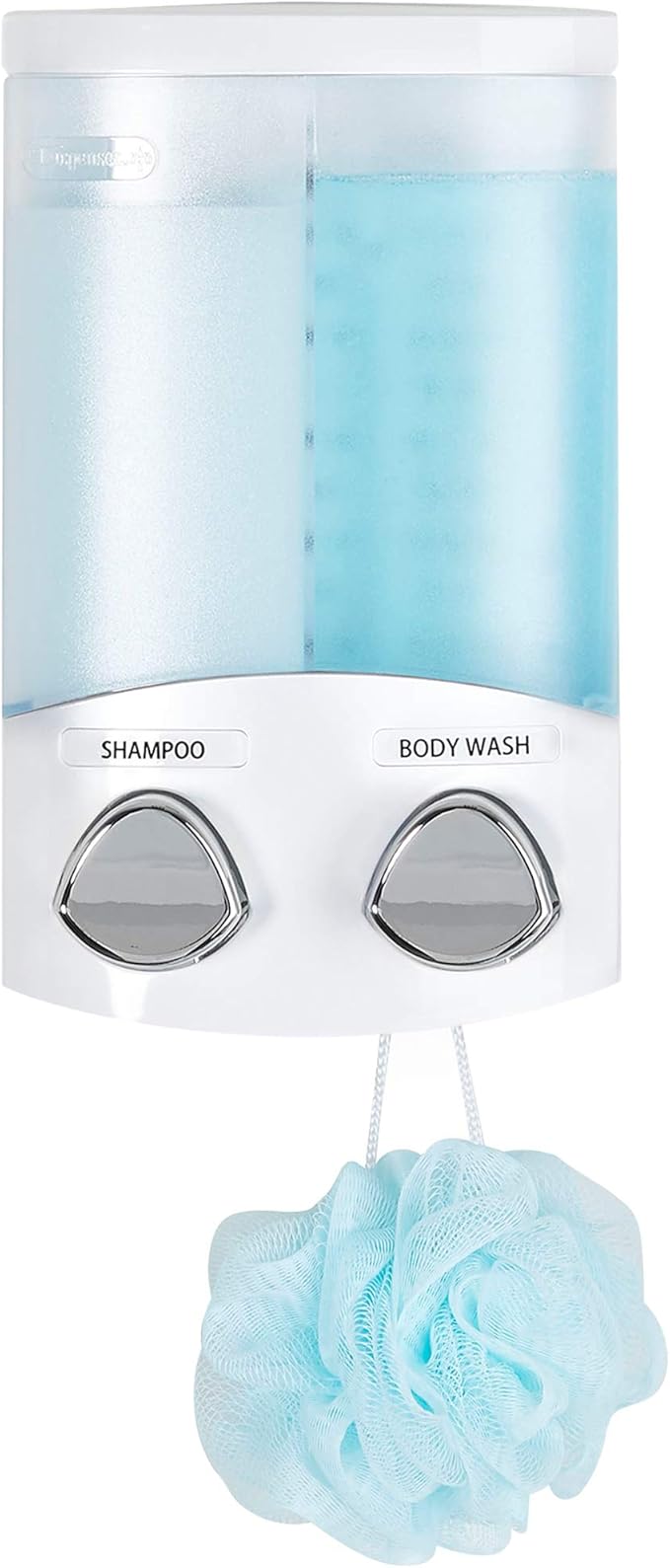 Better Living Products, White 76254-1 Euro Series 2-Chamber Soap and Shower Dispenser
