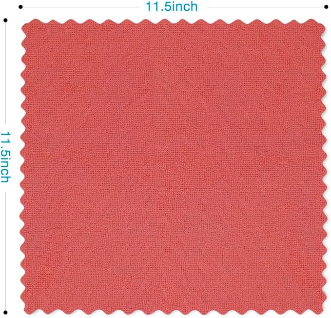 Orighty Cleaning Cloths Bulk, 200 Pack Shop Rags Reusable, Multi-Purpose Shop Towels for Cars, Microfiber Cleaning Rags for Automotive, Mechanic, Kitchen, Lint Free Towels 11.5’’ x 11.5’’, Red