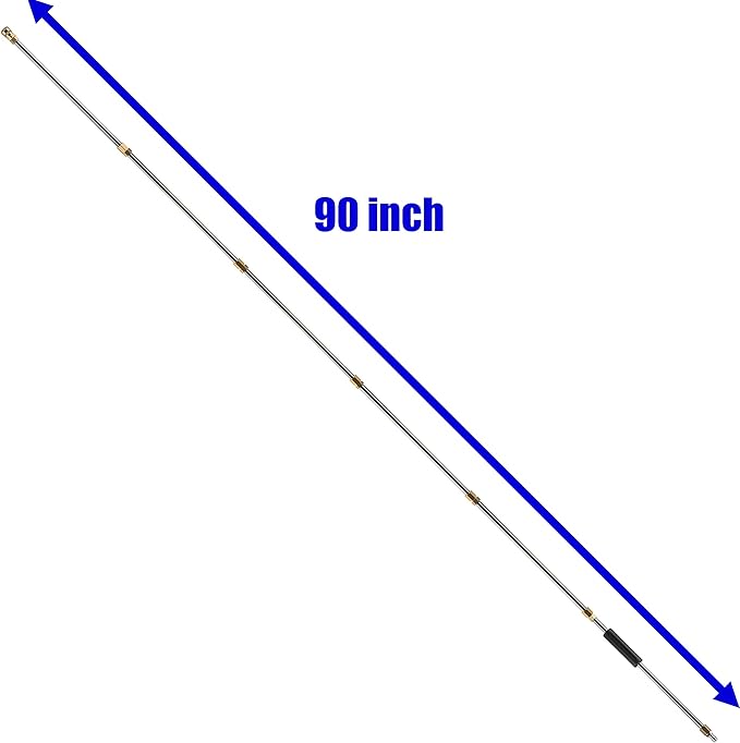 M MINGLE Pressure Washer Wand Extension, Replacement Lance, 7.5-Feet, 1/4 Inch Quick Connect, 4000 PSI