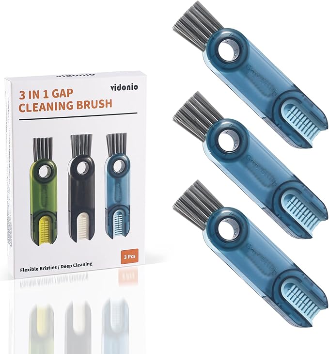 3 in 1 Cup Lid Gap Cleaning Brush Set, Multifunctional Insulation Bottle Cleaning Tools, Mutipurpose Tiny Silicone Cup Holder Cleaner