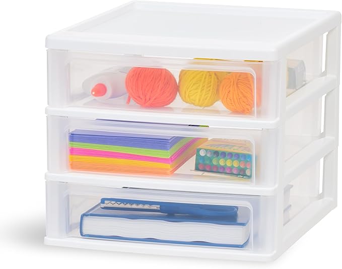 USA Medium 3-Drawer Stacking Desktop Organizer, 1 Pack