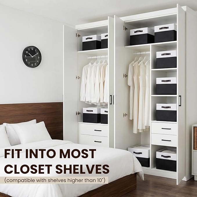 8 Pack Large Storage Baskets for Room Organization