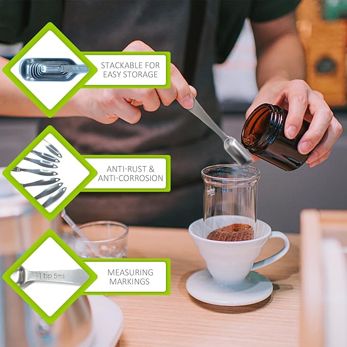 1PCS 1/16Teaspoon (0.33ml) Single Measuring Spoon, Individual Stainless Steel Long Handle Measure Tablespoon Only