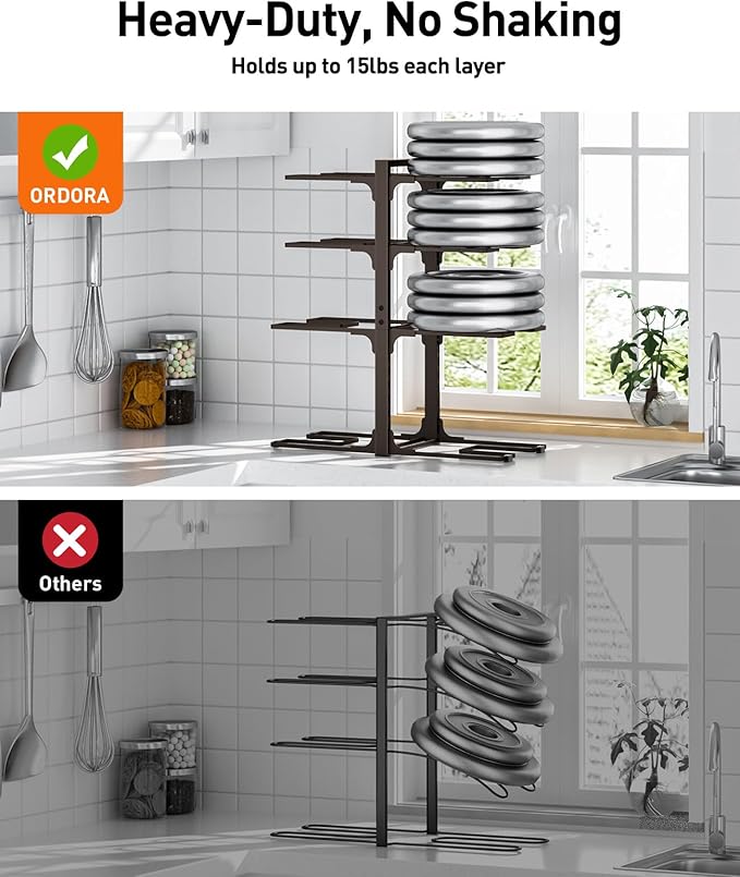 Pots and Pans Organizer under Cabinet, Bronze