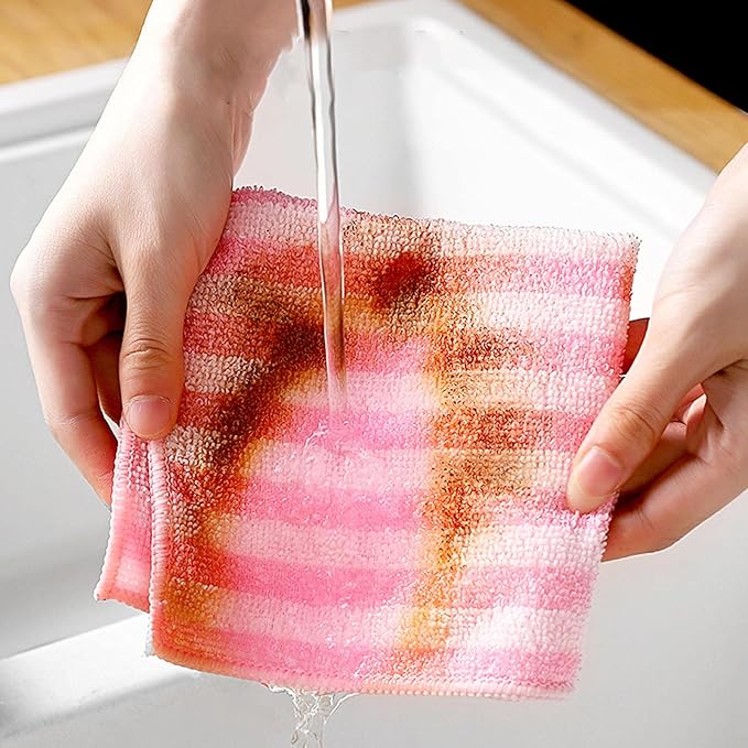 Microfiber Cleaning Cloth,5PK,11.8"x11.8",Highly Absorbent Ultra Soft Kitchen Towels,Reusable Lint-Free Streak-Free Cleaning Towels,Cleaning Rags for Car Home Kitchen Window