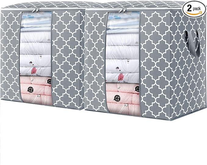 Storage Bags 2 Pack/100L Large Blanket Clothes Organization and Storage