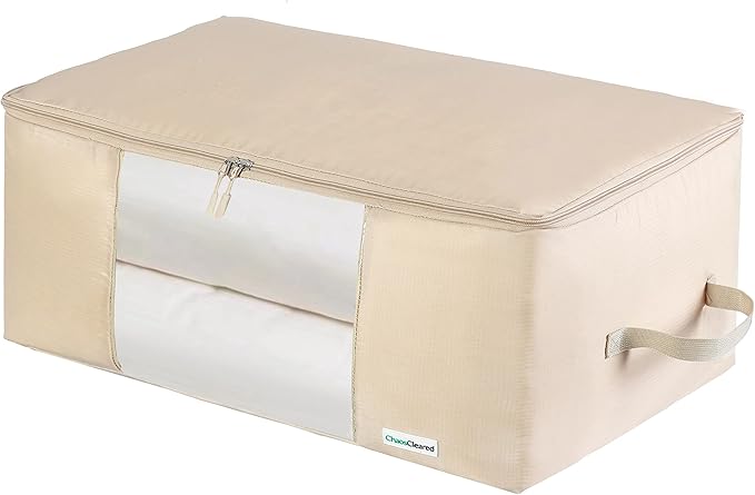 Comforter Storage Bag - Folding Organizer bag for King/Queen Comforters, Pillows, Blankets, Bedding/Quilt, Blanket, Duvet, Mothproof Space Saver