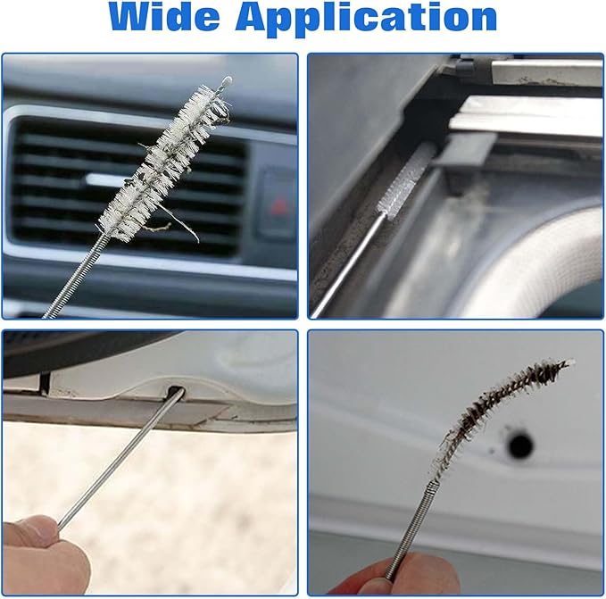 2-Pack Flexible Long Pipe Cleaners Tube Cleaning Brush, 1M and 1.5M Long with Nylon Bristles, for Cleaning Straw, Fish Tank, Feeding Tube