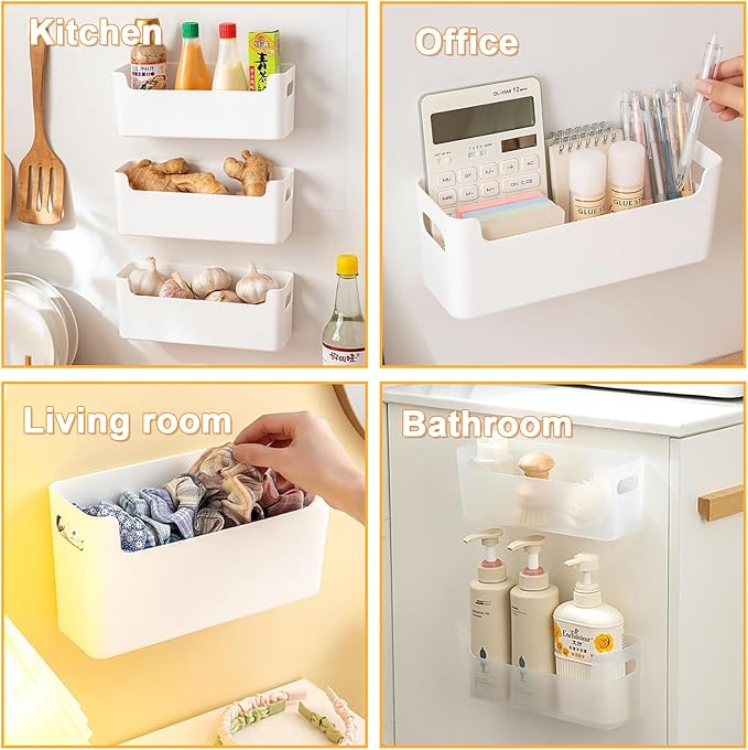 2 Pcs Kitchen Cabinet Door Organizer, White