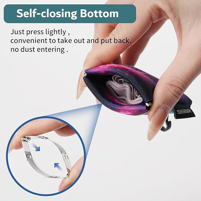 SEIBER Microfiber Lens Cloth Screen Cleaner - Lens Cleaner with Neoprene Pouch | 7 x 7 inch Microfiber Cleaning Cloths for Glasses,Laptops, Cameras| Self-Closing Bottom(2PCS,OR), Orange
