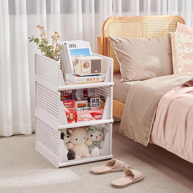 Yazi 3 Pack XL Folding Closet Organizers Storage Box