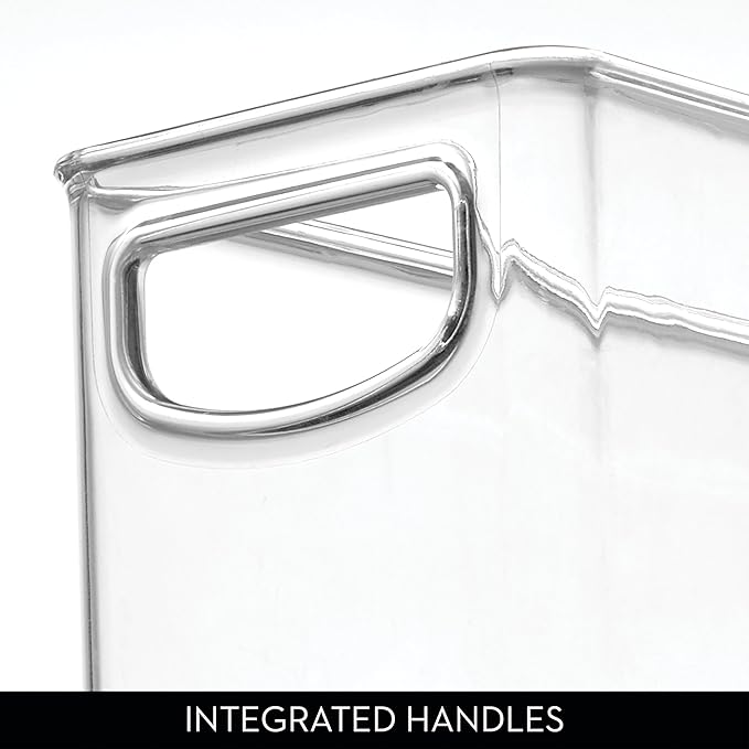 Recycled Plastic Stackable Storage Bin, Perfect to Hold Breast Milk Bags, Clear