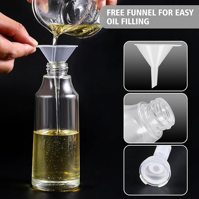 TaiCy Oil Sprayer for Cooking, 200ml Olive Oil Sprayer Bottle with Rotatable Nozzle, Premium Oil Spritzer Oil Mister for Air Fryer, Perfect for BBQ, Baking, Salad, Frying