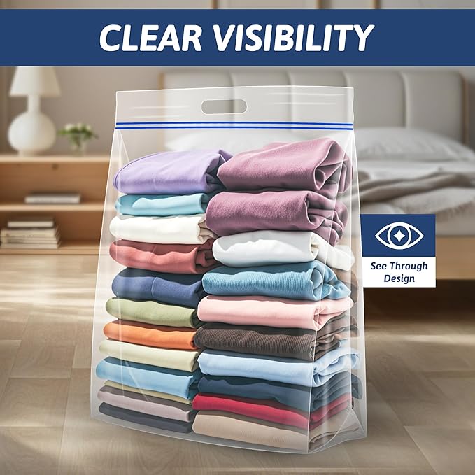 Extra Large 25 Gallon Storage Bags, Set of 10