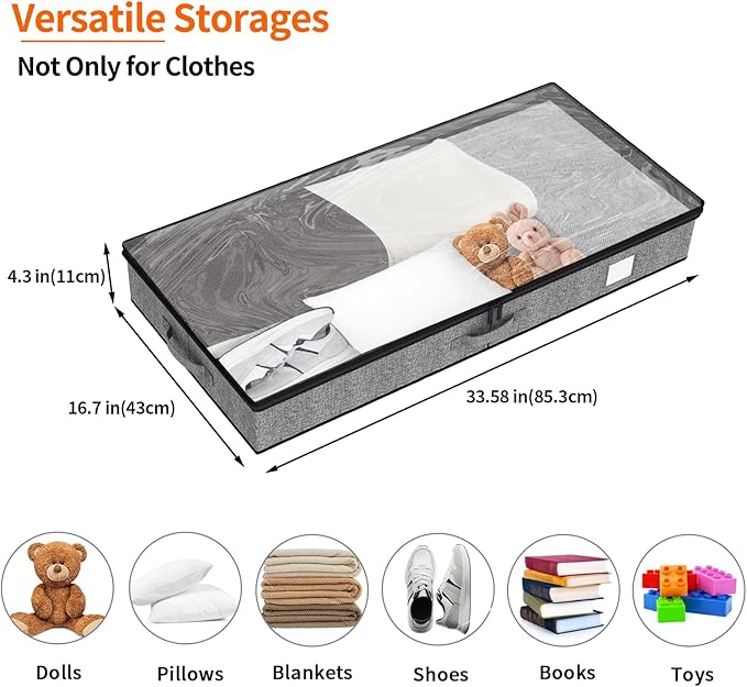 Under Bed Storage Containers 4 Pack