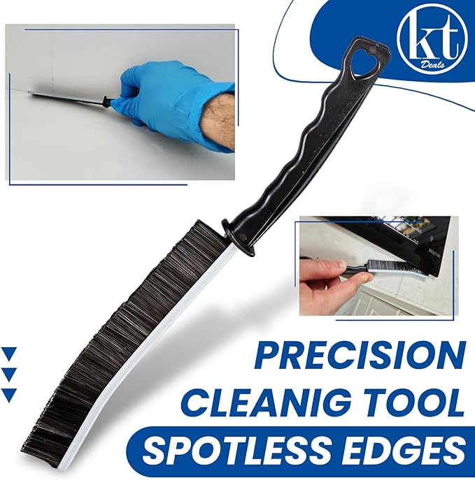 6pcs Hard Bristle Crevice Cleaning Brush Set, Grout Brush, Skinny Scrub Brush Thin Cleaning Brush for Tight Spaces Corner Brushes Gap Cleaner Tool for Bathroom Tiles, Kitchen, Shower, Window Tracks