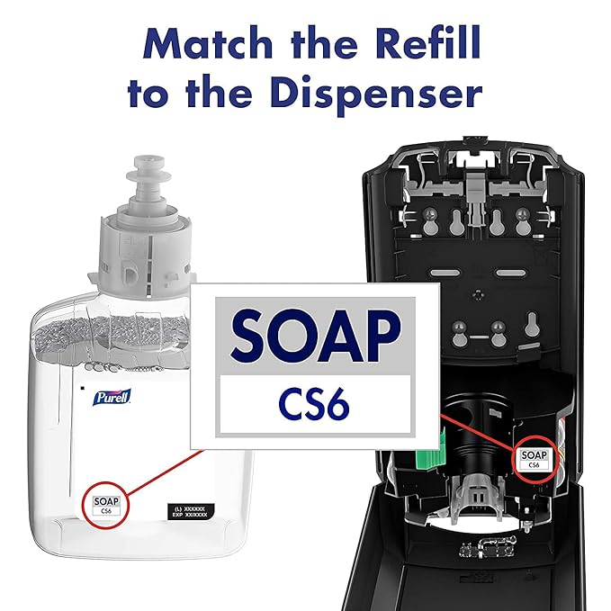 PURELL Brand HEALTHY SOAP Mild Foam, 1200 mL refill for PURELL CS6 Automatic Hand Soap Dispenser 2 count (Pack of 1) - 6574-02 - Manufactured by GOJO, Inc