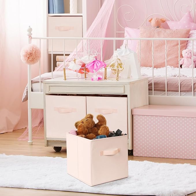 Criusia Storage Cubes - 13 Inch Heavy Duty Fabric Storage Bins for Shelves Closet Cube Organizer
