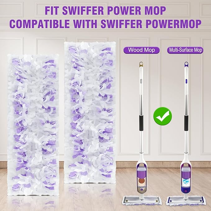 40 Pack Disposable Power Mop Refills Pads Compatible with Swiffer Power Mop,Spray Wet Pads Refill,Disposable Spray Mopping Pads Refills for Multi-Surface Floor Cleaning