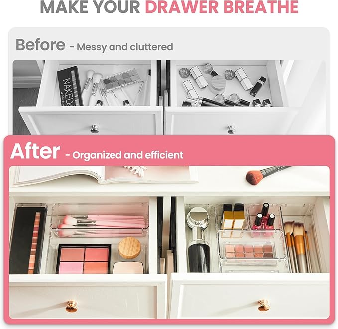 DAY Makeup Drawer Organizer Trays 17 PCS