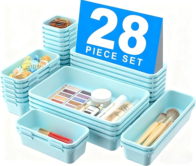 【Military Grade】A-LuGei Drawer Organizer,【𝟱𝗦𝗶𝘇𝗲】Makeup organizer,【Holds 177 Items】Bathroom Organizers and Storage,Organization and Storage