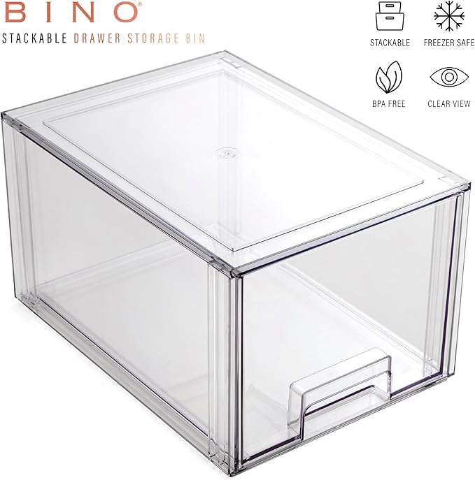 Stackable Storage Drawers, Tall Small, Clear, THE CRATE COLLECTION