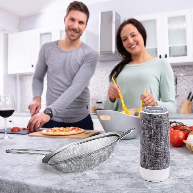 Walfos 6.95 Inch Fine Mesh Strainers, Premium Stainless Steel Colanders and Sifters, with Reinforced Frame and Sturdy Handle, Perfect for Sift, Strain, Drain and Rinse Vegetables, Pastas and Tea