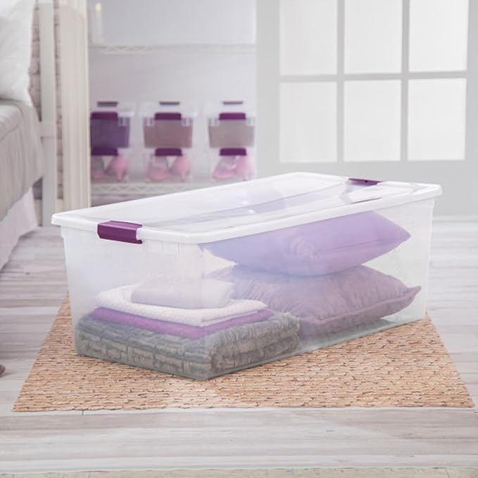 16-Pack 110 Quart ClearView Latch Box