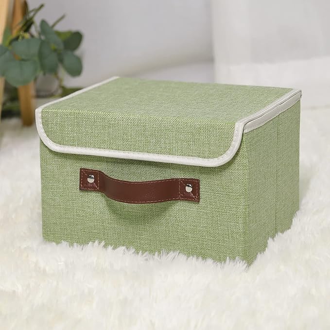 ANMINY 4 Storage Bins with Lid - Small Green