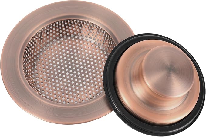 RQYEKDO Kitchen Sink Strainers Sink Stopper Kits, Stainless Steel Sink Drain Strainer Set