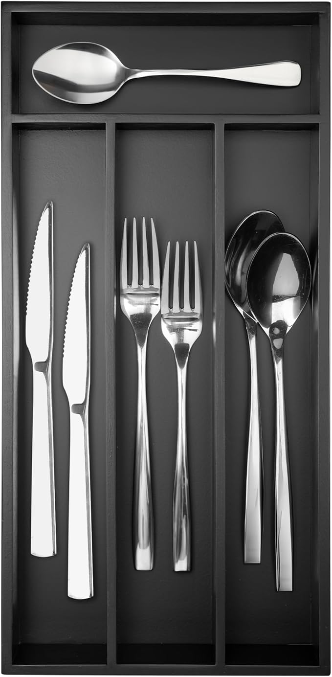 Silverware Organizer Small Bamboo Kitchen Drawer Organizer Utensil Organizer