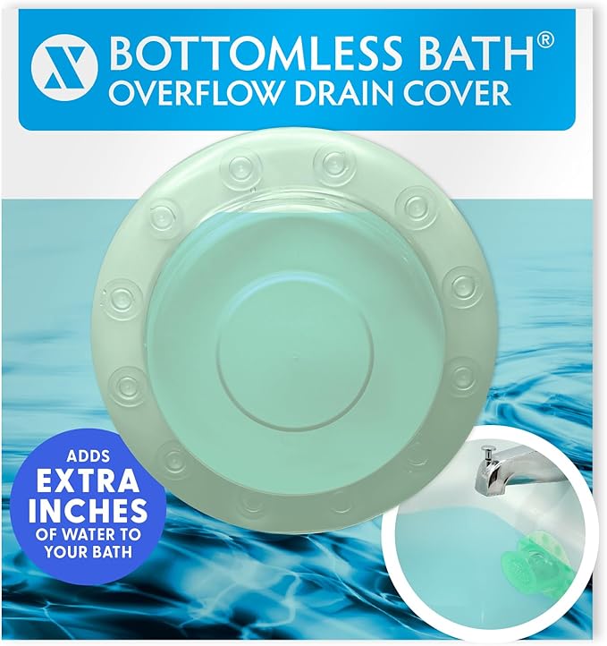 SlipX Solutions Bottomless Bath, Essential Overflow Drain Cover for Bathtub, Best Bath Accessories for Women