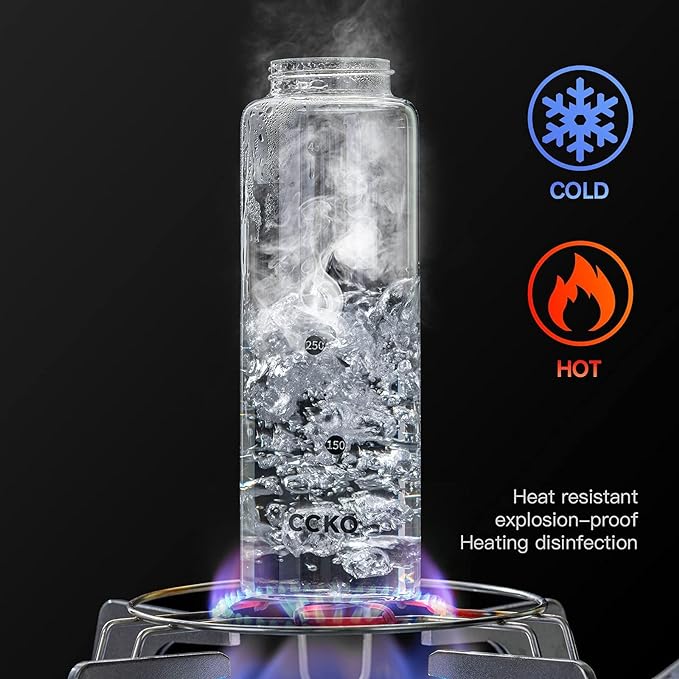 Glass Olive Oil Dispenser Bottle Shatterproof and Leakproof with Stainless Steel Spouts High Temperature Resistant 17oz Cooking Oil and Vinegar Cruet Dispenser